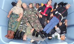 Hall of Fame loose figures. All figures are in mint condition with all accessories they originally came with bagged in ziplocks. Figures include Talking Duke, Rock 'N Roll, Flint, Rapid fire, Grunt, Heavy Duty, Destro, Storm Shadow, Gung-Ho, Karate