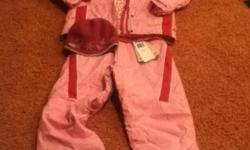 Girls Columbia Snow Suit with matching Columbia Hat. Size: 14/16. Snow Suit worn 1 wk. Snow Pants new with tags @75.00. All 3 pcs. for $75.00