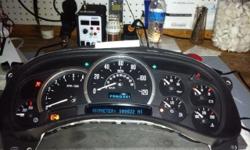 GM instrument cluster. Fits 03-06 GMC, Chevrolet, Tahoe, etc. All new gauge motors and all lights work. Money back guarantee! $125.00 with exchange. Call or text - 251-377-8857