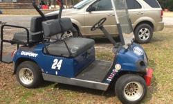 YAMAHA GAS POWERED LOADED W/ EXTRAS... HEAD LIGHTS, TAIL LIGHTS, RADIO W/ CD PLAYER, BACK SEAT FLIPS TO FLAT BED, HORN, WINDSHIELD FLIPS DOWN, ALUMINUM WHEELS, SIDE AND REAR VIEW MIRRORS... ASKING $3000...GREAT FUN...MUST SELL