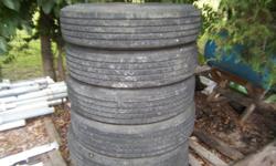Set of 6&nbsp; Michelin XRV&nbsp; 235/80 R22.5&nbsp;&nbsp; Motor Coach / Truck tires
All-position tires in good shape&nbsp;
Regroovable&nbsp; Load Range G
Asking $70 each if picked up in person
Can ship LTL Freight if you pay shipping (they weight 85#