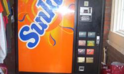 I HAVE A USED SUNKIST SODA MACHINE FOR SALE GREAT WORKING ORDER... IT`S FULL SIZE WITH 8 SELECTIONS AND DOLLAR CHANGER ALL WORKS GREAT
WE JUST DONT HAVE THE USE FOR IT ANYMORE