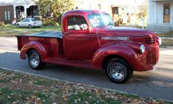 1941 chevy truck new glass-interior-engine refresh-327 engine-350 turbo with shift kit. fun to cruise.