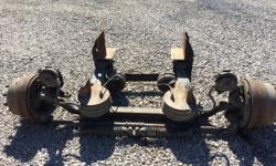 This is a solid, good operating lift axle that is a Hendrickson PT13C-X air up/ air down steerable lift axle we took off a truck that was sold and we have no use for. It has all the controls and there are 2- 11R24.5 tires and Alum. wheels available with