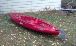 Hobie Mirage Outback. Excellent condition basic platform kayak. Looks almost new, no sunfading, cracks or gouges. I've seen these kayaks selling for $1800 with Miragedrive system. You can buy peddle insert for around $400 and install in seconds. I was
