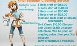 Final Solution Cleaning Service is a great housecleaning company that will meet all of your household and office needs.
LOW AFFORDABLE PRICES SPOTLESS CLEAN
At our company we will work with you to create a unique path that will fit your schedule. Need a