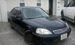 I have Honda Civic 1999 4 door LX black with grey interior, its been crashed from the driver side but the rest of the car is in goooood condition. I am selling all the parts off it. the engine was in perfect running conditions no leaks still starts now so