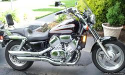 1998 750 cc honda magna13472 miles new tires battery oil recent inspection black grey with orange trim on tank, no sig use past 2 yrs, wife says needs to go.