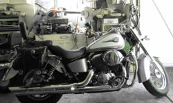 HONDA SHADOW AMERICAN CLASSIC EDITION, LIKE NOW,
COME WITH, SADDLEBAGS,WINDSHIELD, SISSYBAR, CRASHBARS, HOT PIPES
1655 MILES NOT EVEN BROKE IN YET!!
WILL TAKE PART TRADE FOR SMALL CAR OR PICKUP , UP TO 2,000.00
THE BAL IN CASH 1,995.00