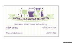 &nbsp;
We will clean ANY house for $ 100 Price includes up to 4 hours&nbsp;
Send a message to schedule your next cleaning
deep clean, scrub, vacuum, mop, dust, sweep,laundry,organizing, etc...
Here's a sample of what can be cleaned:
KITCHEN: mop,