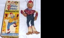 1949 Christmas gift. Howdy Doody marionette in fair to good condition complete with box. Box condition poor.
Will consider all serious offers.
&nbsp;