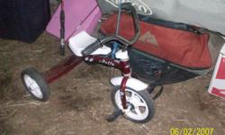 for sale; a nice huffy tricycle in good working condition, asking $30 dollars, allso am selling a radio flyer tricycle for $30 dollars and hav a tricycle that is ay least 65 years old asking $35 dollars for this on call --