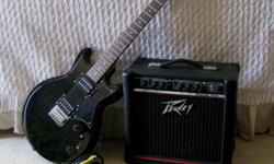 Ibanez Gio Electric Guitar with Peavey Rage 158 Amp Combination
Ibanez Gio Electric Guitar:
The Ibanez Gio is a fully featured guitar that will have you rocking in no time!
Features a basswood body with a rosewood fingerboard and 2 power sound pickups,