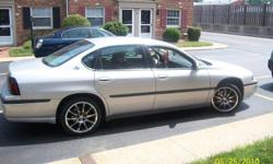 Im selling a 2004 Impala V6 3.4 L in clean condition. Very well taken care off. Inspection is valid until 4/2012
159000 miles , most of it hwy mileage.
Comes with the original rims ( new tires) + 4 EXTRA Black Machined Rox 18" rims and tires. Took em off