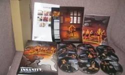 I have brand new, never used or opened INSANITY'S by beach body for sale. They are still in the original plastic. NOT BOOTLEG..NOT A RIP OFF these are the real deal. Includes 13 discs and guides. text
