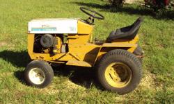 1970's Cub Cadet 122, 12hp kohler motor runs great, needs carb rebiuld. Tires are in great shape also. Has a 4 speed trans clutch is good, shifts with no problems. Also comes with a deck. Has ben used for pulling trailer. All the metal is in great shape.