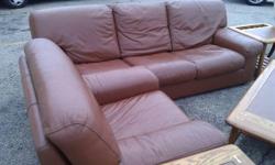 This is an italian leather couch and chair. Its a must see because pictures dont do it much justice. Its in great condition too. We have alot of new and used furniture, appliances, electronics, computers, toys, games, dining sets, patio sets, air