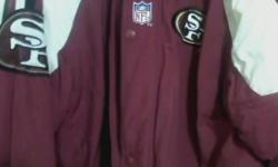 49'ers winter jacket. Official NFL. Size XL, very good condition with no tears or stains. Best Condition.&nbsp; Smoke free environment. $50.00.&nbsp; REDUCED&nbsp; asking 40.00&nbsp;&nbsp;&nbsp;