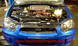 SUBARU WRX STI VERSION 8 FRONT CLIP
COMPLETE RIGHT HAND DRIVE FRONT CLIP.
THIS FRONT CLIP HAVE ONLY 24 000KM.
WWW.TOKYOMOTORIMPORTS.COM
Complete Head and Block
Intake Manifold
Distributor
Injectors
Power Steering Pump
Throttle Body
Exhaust Manifold