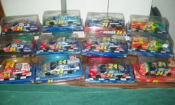 Jeff Gordon 1/24 cars. All in original boxes and never been opened. $10.00 each or make offer for all.
Also have many Jeff Gordon 1/64 and semis - all in original box and never opened. We also have alot of misc. items of Jeff Gordon.
Please call or email