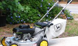 John Deere 14SE
21" CUT CAST ALUMINUM DECK,MULCH OR BAG,KAWASAKI FC150V ENGINE W/ELECTRIC START,BLADE CLUTCH,NEW BATTERY,JUST SERVICED,BATTERY CHARGER & EXTRA NEW MULCHING BLADE INCLUDED,VERY LOW HOURS,THIS MOWER IS COMMERCIAL GRADE & WAS $750