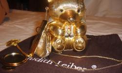 Original 1990 Judith Leiber Bag... mirror, comb & gold purse and original storage bag included. Excellent Condition. This is a collectable.