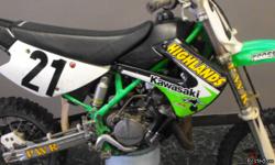 The bike is in great condition and runs very good. Very fast. Black and neon green.