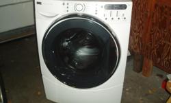 This washer is only 1.5 years old we purchased from Sears in late '2008 . We purchased for $1299.99,the washer is in brand new shape inside and out. We are only selling because hubby bought me a new Kenmore matching set. The washer is white in color.