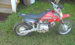 i have Baja Motor sports 70cc dire bike for sale that is in good running order my son dosn't ride it anymore would be a good gift for someone to give