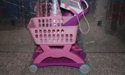 used shopping cart and vacuum
