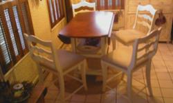Kitchen Table & 4 High Back Chairs, 2 years old