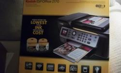 Kodak ESP 2170 Wireless Printer AIO
Print, Copy, Scan;FAX and Print Lasting Photos; Print 3D
BRAND NEW IN BOX - $95 Cash
Pick up in McDonough Georgia Area
Will also include 1 New box of 100 sheets of 5x7 Photo Paper
and 1 New complete set of ink (approx
