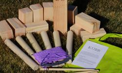 &nbsp;
You may have played this at your last reunion or outdoor party, if not you?ll want to at your next!&nbsp; Straight from Sweden, Kubb (pronounced [koob] in Swedish) is a fun outdoor game for 2-12 people. Two teams of 1 to 6 people try to knock over