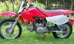 Honda XR70 motorcycle/dirt bike. It's in great condition. Garage kept. Very Clean bike -- starts right up. Low hours. Bike has a 3 speed automatic transmission and a kill switch. Recent tune-up - New tube in front tire. Tires in great shape.