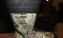 FOR SALE - BRAND NEW IN BOX LACROSSE REALTREE SST 2000 GRAM TINSULATE RUBBER HUNTING BOOTS/ BOUGHT FOR HUNTING TRIP THAT I COULD NOT MAKE , AS ALL YOU HUNTERS KNOW THESE ARE KILLER GOOD QUALITY AND 60.00 OFF WHAT I PAID . MENS SIZE 12