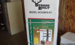have two 16 foot double ladderstands new in box with safety harness. great gift for a deer hunter. safe and confortable way to hunt.