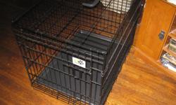I have a new large dog cage that folds up for easy storage . Its only been used once has a tray in bottom very nice for large or small dogs and animals . you can call me anytime if I dont answer leave your number and i will call you back&nbsp;