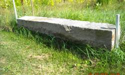 These are Granite Pillars. They will be great for those projects around the yord this spring. We have 3 or 4 of them left. They are 6" X 6" square (plus) and 7 to 8 feet long. We are pricing them out at $125.00 each. You are welcome to pick and choose or