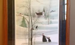 I collected several P. Buckley Moss prints.&nbsp; This print, entitled Winters Delight, was professional framed.&nbsp; It is a beautiful piece!&nbsp; It is in excellent condition and has been in storage.&nbsp; I have changed the style of my home and do