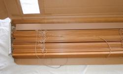 Levelor blinds, excellent condition, caramel color. &nbsp;Better than the ones replaced when painted the room. &nbsp;Hardware included. &nbsp;52" x 64" and 72" x 60" &nbsp;(see box in photo for measure). &nbsp;Reminder: &nbsp;caramel color, not white as