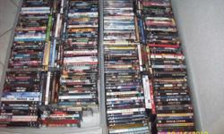 This man loves his movies!&nbsp; Overrun by inventory, wants to find new homes for these DVD's mostly thriller, spooky, adventure type.&nbsp; You can read many of the titles in one photo the others you may need to enlarge to read the bindings.&nbsp; All