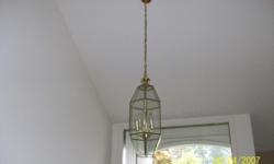 Brass foyer light with chain and brass dining room light with chain. &nbsp;Both are in excellent condition and work great. &nbsp;Will make a deal if you buy both.
