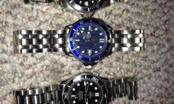 3 mens watches faux but exceptional quality excellent quality no scratches self winding accurate time keeping