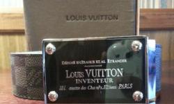 It is a Louis Vuitton belt. Sizes are 36 through 38. It's in excellent condition, and is still in the plastic. I am willing to take the best offer. Please no low-balling. Contact (615)843-2295 for more information and photos.