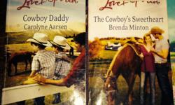love inspired books . cowboy daddy caolyne arsen , the cowboy's sweetheart brenda minten , hearts of a cowboy, the rancher;s promise ,margaret daley. all for $3.50. call 509-445-1833 or 509-589-1583 or 509-589-1579