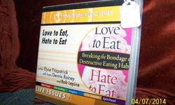 I HAVE UP FOR SALE THE FAMILY LIFE CHRISTIAN "LOVE TO EAT - HATE TO EAT" CD BY ELISE FITZPATRICK WITH HOSTS DENNIS RAINY & BOB LEPINE...IT DISCUSSES BREAKING THE BONDAGE OF DESTRUCTIVE EATING HABITS...IT IS A VERY HELPFUL CD FOR ANYONE WHO WAS LIKE ME AND