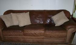 I have
1- Brown leather Couch
2- Cloth couch + 4 cushions included
3- Loveseat the same color as the cloth sofa but I had to cover it to match my living room, and you can keep the cover if you like
4- Lazyboy + 1 cushion included
EXCELLENT condition for