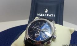 &nbsp;
Click Here for directions to Zeigler Maserati of Grandville with Google Maps
&nbsp;
Click Here to View Video of Maserati Watch
&nbsp;
This elegant Classic Watch design features a Maserati blue face with black leather strap.&nbsp;
Designs features