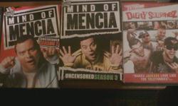 i have a two disc set of season 2 and 3 so four dvds of the comedian mencia very funny not for children to watch and dirty sanchez has a barf bag in the dvd all of the dvds are in good condition.
&nbsp;
Call or email for more info or best offers