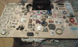 MISCELANIOUS JEWELRY N THINGS. WHAT U C IN PICTURES SAYS IT ALL. JEWELRY - Key chains pins patches etc. INCLUDES THE $$ 25.00 JEWELRY BOX FROM ROSS STORES. WILL TAKE BEST OFFER. CALL 702-752-4117 OR 702-510-5451